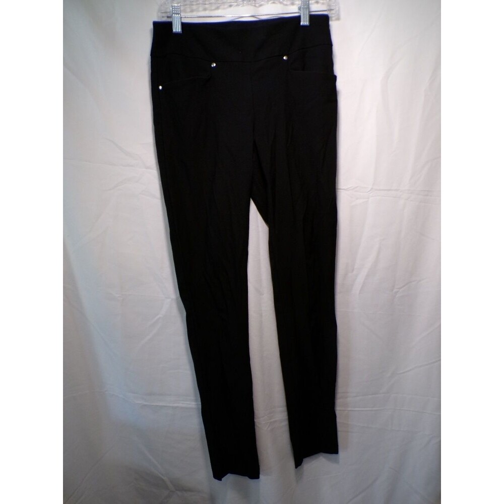 PGA TOUR Women's Golf Pants Black Slim Straight Leg Size S Pockets